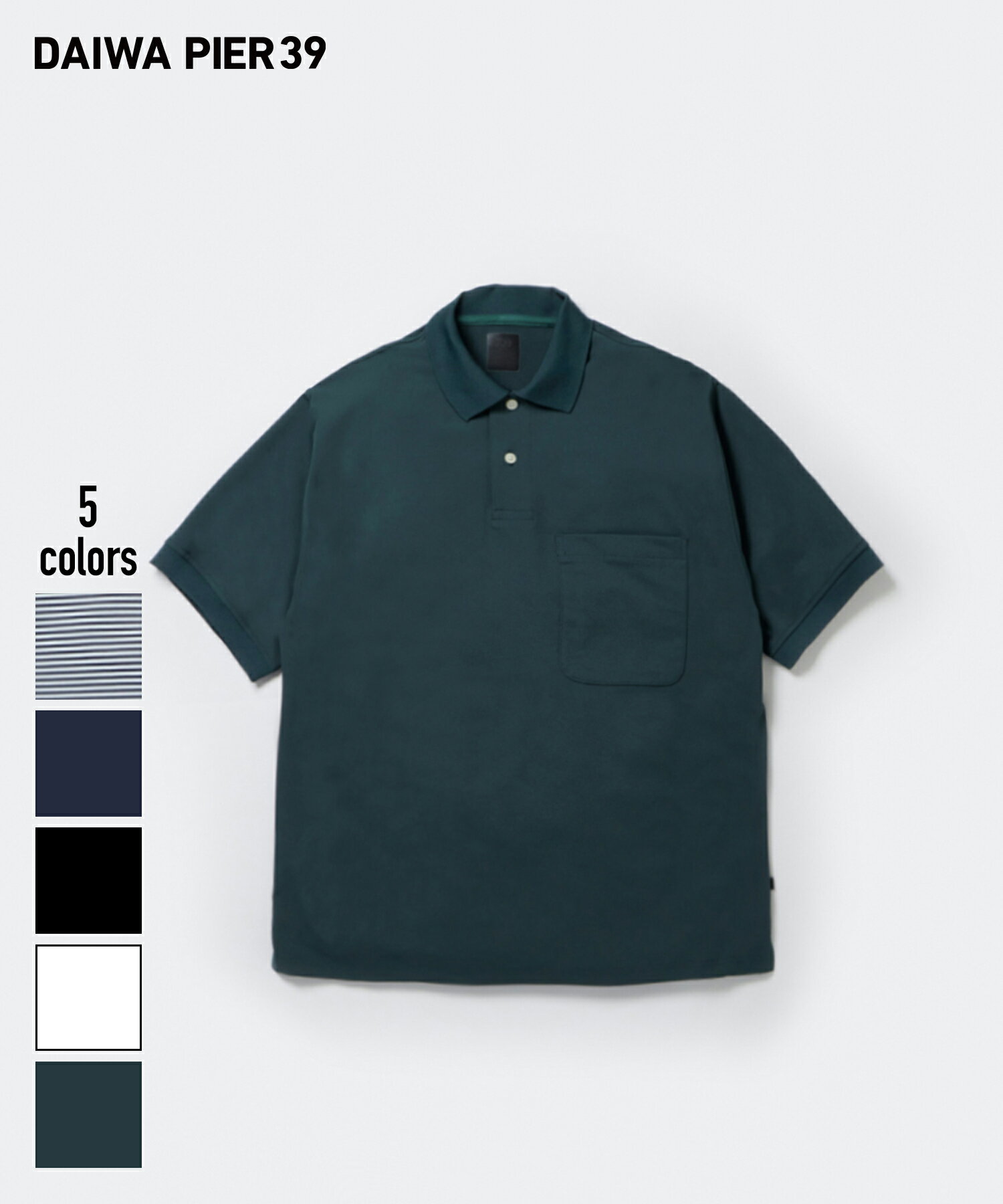 DAIWA PIER39 TECH POLO SHIRTS S/S(BE-37024)【ダイワピア39 テックポロシャツ ショートスリーブ】国内正規品 メンズ トップス 半袖 ストリート カジュアル シンプル 人気ブランド グリーン ネイビー ホワイト ブラック ピンク イエロー マルチ 24SS 新作