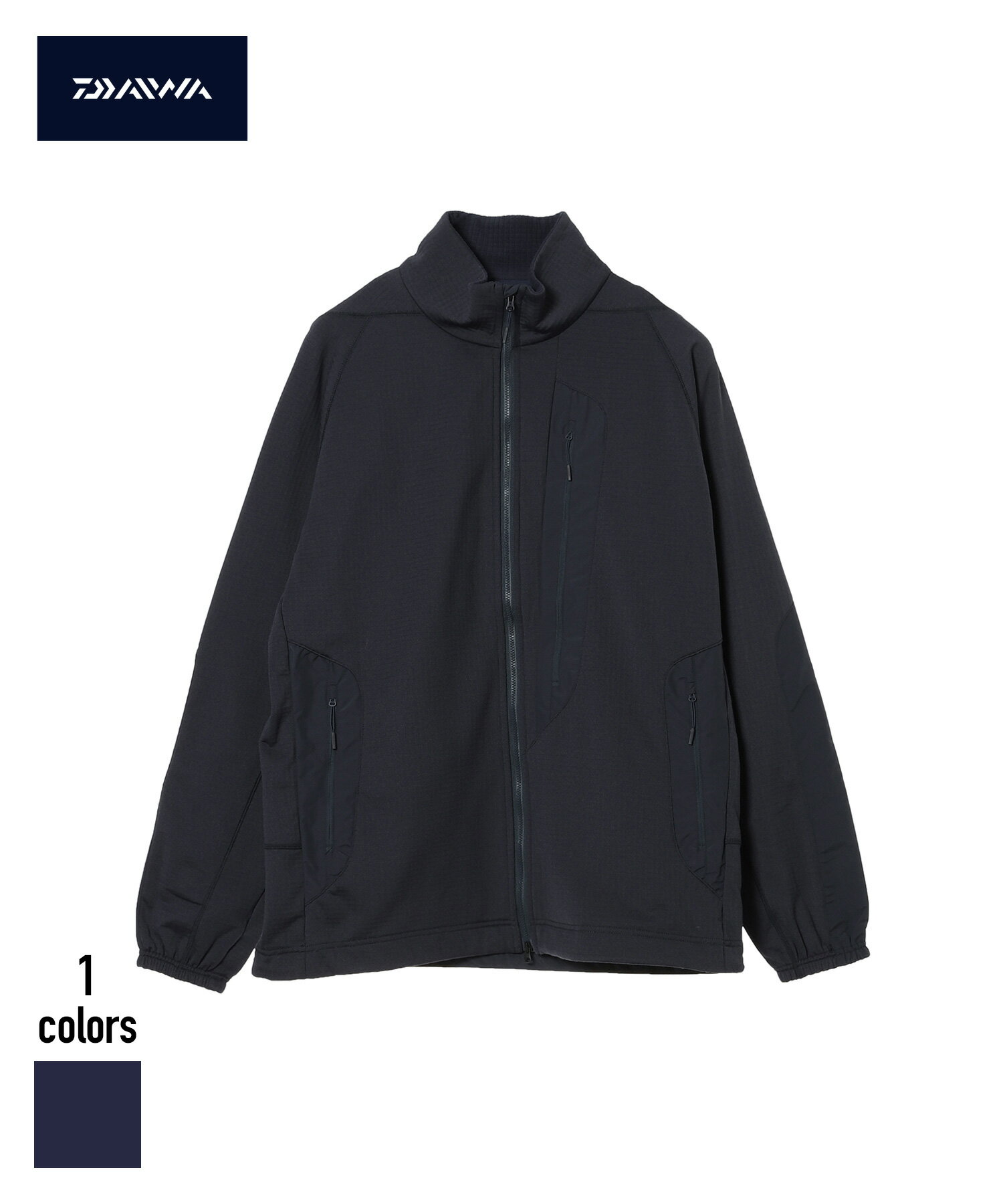 【ラスト1点 Mサイズ】DAIWA LIFE STYLE FLEECE JACKET(DE-127-5123WEX)【ダイワライフスタイル フリースジャケット】正規取扱品 メンズ アウター JKT ブルゾン シンプル カジュアル ストリート アウトドア スポーツ ミリタリーテイスト ネイビー