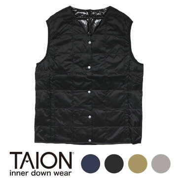 TAION WOMENS V NECK BUTTON DOWN VEST(TAION-W001)【タイオン Vネック ボタンダウンベスト】【レディース】【トップス】【アウター】【ベスト】【カジュアル】【ストアレビュー記載でソックスプレゼント対象品】