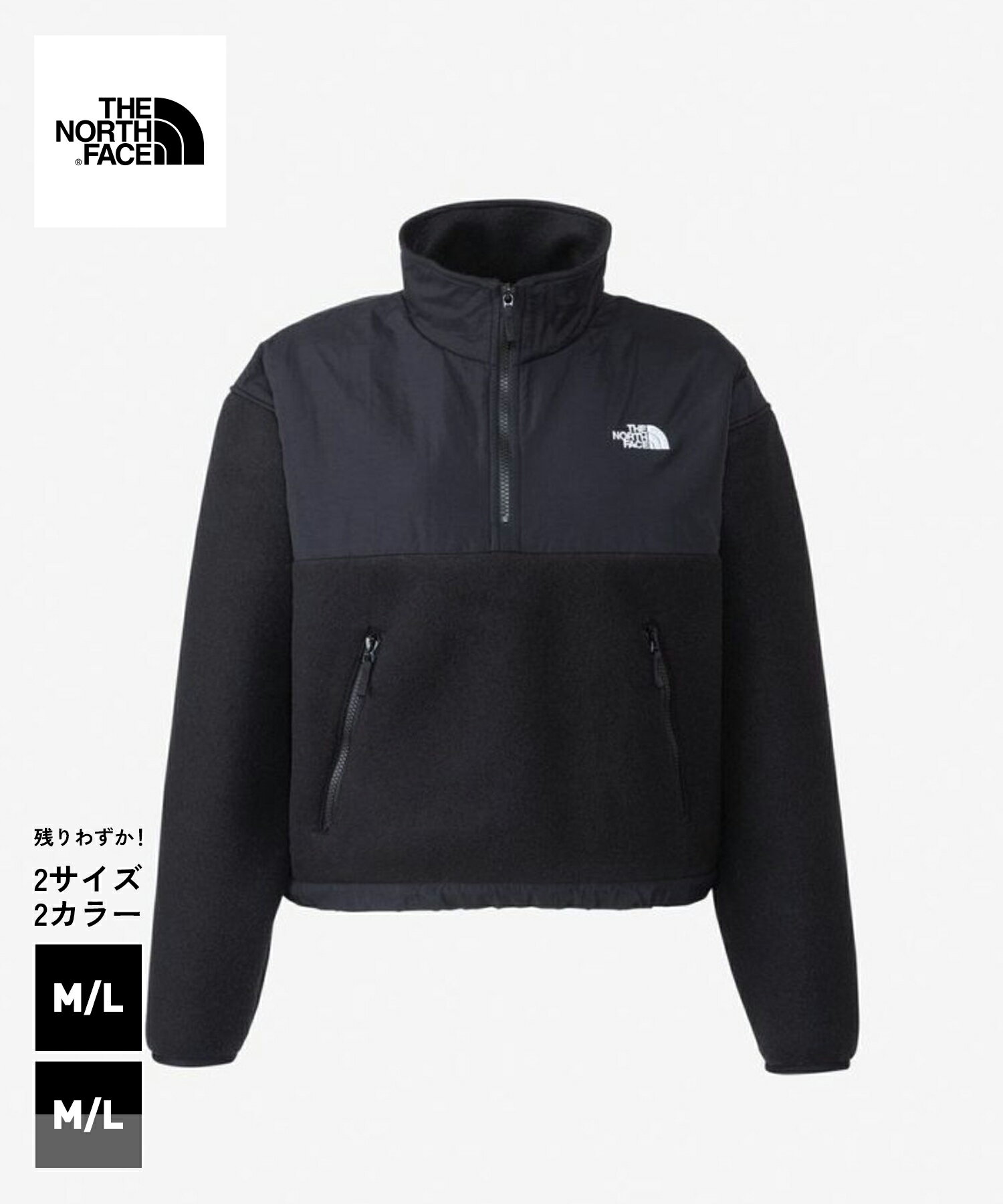 楽天FIGURETHE NORTH FACE Pullover Denali Jacket（NAW72332）【ザノースフェイス プルオーバーデナリジャケット】正規品 レディース ウィメンズ アウター フリース ハーフジップ 長袖 アウトドア カジュアル シンプル ブラック グレー M~L 秋冬 23FW