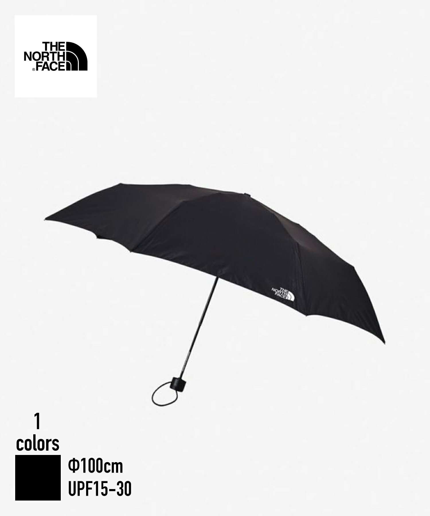 THE NORTH FACE Module Umbrella (NN32438)国内正規品 小物 グッズ 雑貨 傘 折りたたみ式 コンパクト アウトドア 日よけ 紫外線カット 雨の日 梅雨 雨天 雨具 ロゴ ポリエステル ブラック ベージュ 24SP 新作
