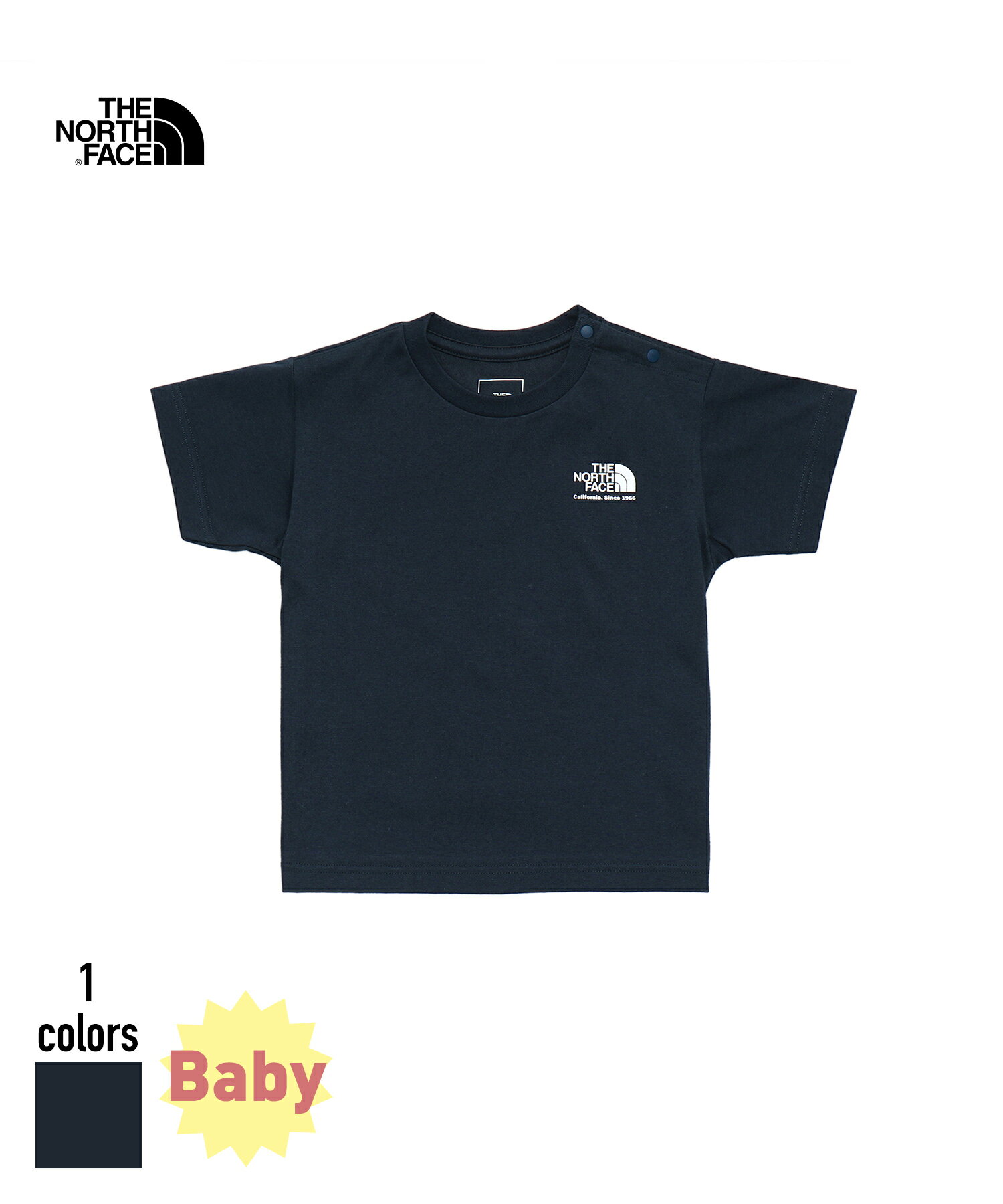 楽天FIGURETHE NORTH FACE B S/S Historical Logo Tee（NTB32356）【ノースフェイス ベビー ショートスリーブヒストリカルロゴTシャツ】国内正規品 ベビー服 キッズ トップス 半袖 シンプル バックプリント 子供服 80/90cm ホワイト ネイビー ブルー パープル 春夏 24SP