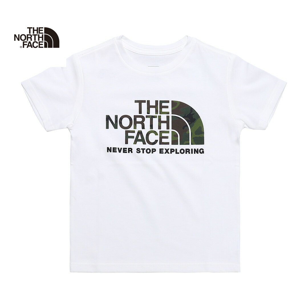 20%OFF! 【ラスト1点 120サイズ】THE NORTH FACE S/S Camo Logo Tee(NTJ32253)【ザノースフェイス ショートスリーブカモロゴティー】22SS新作 国内正規品 キッズ 子供服 Tシャツ 半袖 着回し アウトドア キャンプ シンプル UVケア 迷彩 小学生 子育て