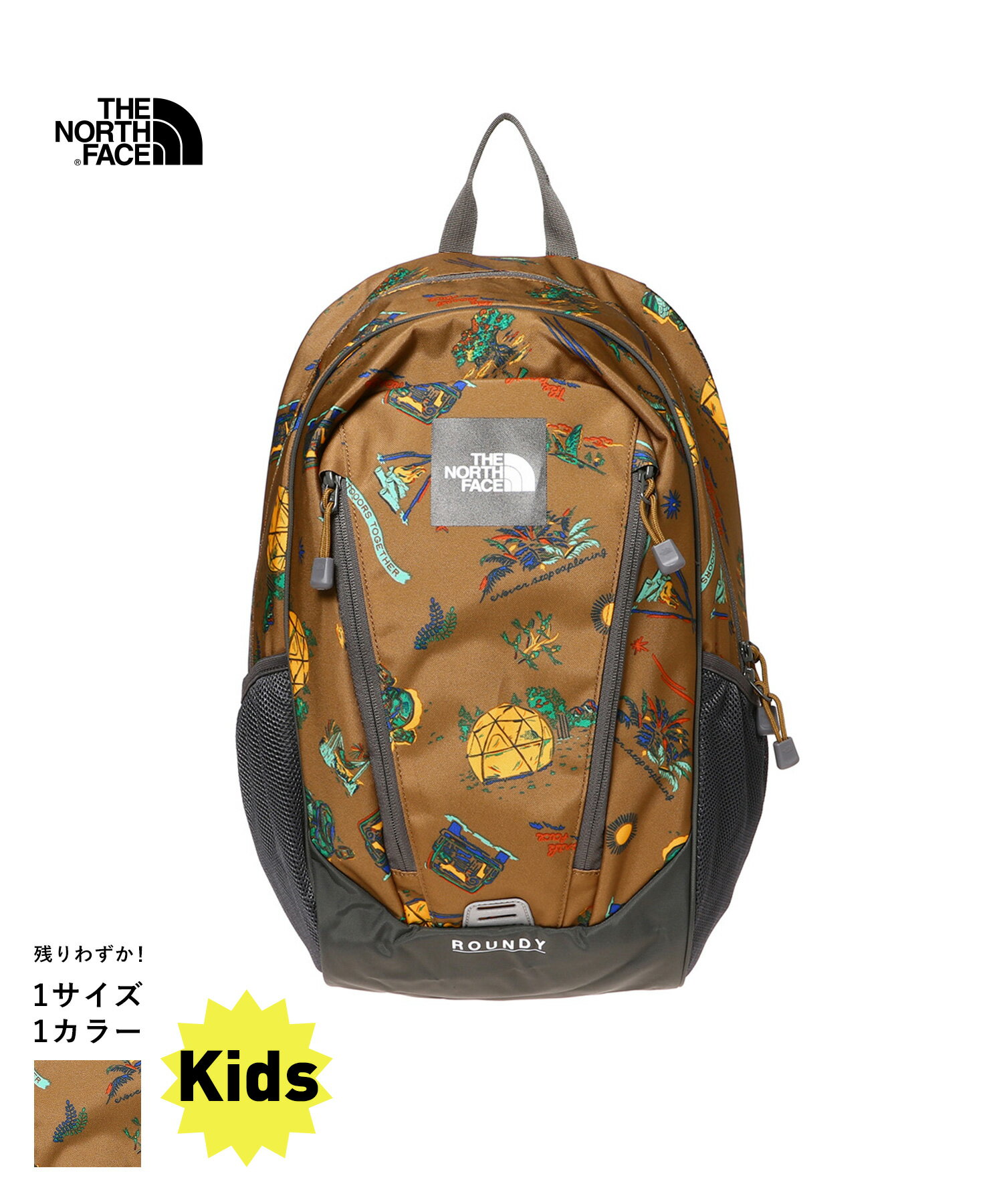 楽天FIGURETHE NORTH FACE K Roundy（NMJ72310）【ノースフェイス ラウンディ】国内正規品 キッズ 子供用 バッグ リュックサック バックパック カワイイ カジュアル ストリート スポーティー 23SS ブラック ブラウン ピンク 新作