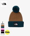 THE NORTH FACE Kids Pom Pom Cappucho(NNJ42307)【ノースフェイス キッズポンポンカプッチョ】国内正規品 キッズ 子ども用 ニットキャップ ニット帽 ビーニー 子供服 カジュアル シンプル ストリート 秋冬 23FW オフホワイト ベージュ ピンク プレゼント