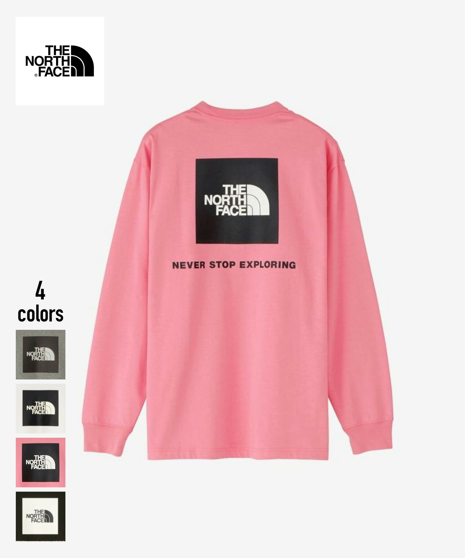 THE NORTH FACE L/S Back Square Logo Tee - (NT82333)【ノースフェイス ロングスリーブ バックスクエア ロゴ Tシャツ】国内正規品 メンズ トップス ロンT カジュアル ストリート スポーティー オールシーズン ホワイト ブラック グレー ピンク S~XXL 23FW新作