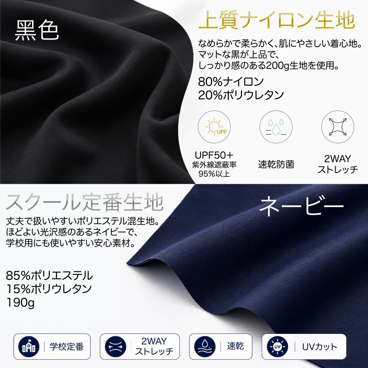 スクール水着 キッズ スイムパンツ スパッツ 水着 学校用水着 黒水着 ブラック 深...