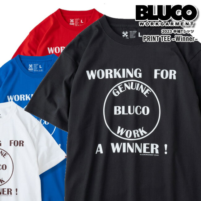 セール BLUCO ブルコ 半袖 Tシャツ PRINT TEE -Winner- BLUCO WORK GARMENT ブルコワークガーメント