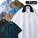 BLUCO ブルコ ワークシャツ 143-21-108 0108 メンズ 半袖 無地 ストライプ ワークウェア スタンダードワークシャツ BLUCO WORK GARMENT ブルコワークガーメント 【送料無料】