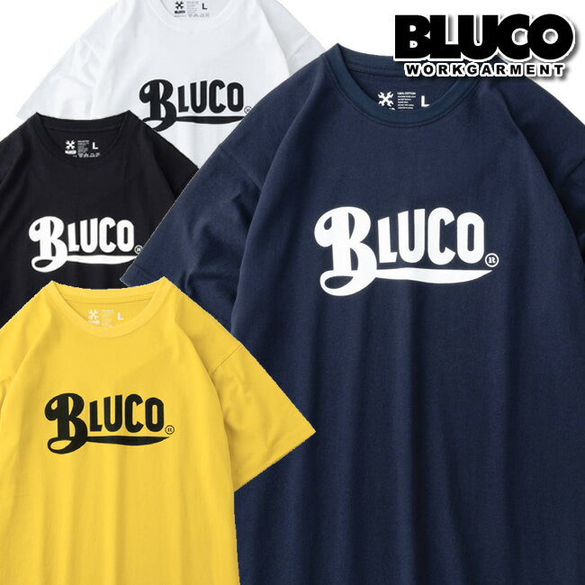 BLUCO ブルコ 半袖 Tシャツ PRINT TEE -LOGO- BLUCO WORK GARMENT ブルコワークガーメント レターパックライト発送のみ送料無料