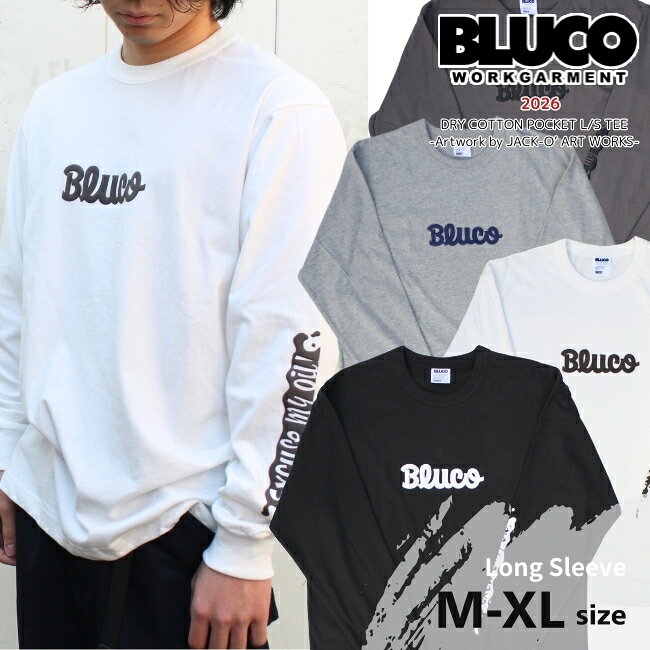 Rakuten - BLUCO ブルコ ドライコットン Tシャツ L/S -Artwork by JACK-O’ ART WORKS- 161-12-024 ロンT 長袖Tシャツ 送料無料