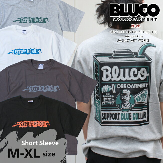 乐天商城 - 再入荷 BLUCO ブルコ 半袖Tシャツ ドライコットン -Artwork by JACK-O’ ART WORKS- 161-22-020 バックプリントTシャツ 送料無料