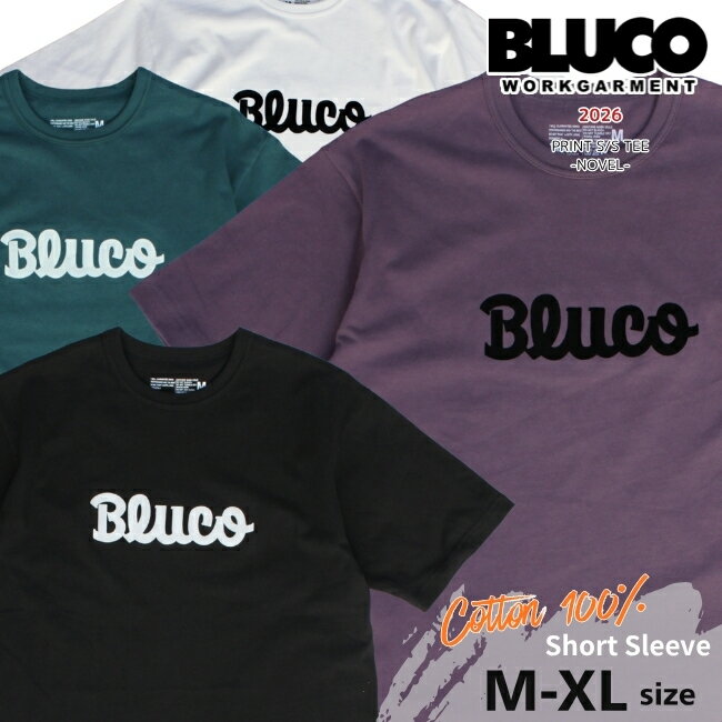 Rakuten - BLUCO ブルコ プリントTシャツ コットン100％ -Novel- 半袖Tシャツ メンズ 163-22-024 フロッキープリントTシャツ 1点のみはメール便送料無料