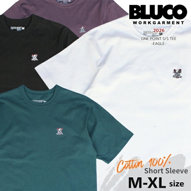 Rakuten - BLUCO ブルコ ワンポイントTシャツ コットン100％ -Eagle- 半袖Tシャツ メンズ 163-22-026 刺繍Tシャツ 1点のみはメール便送料無料