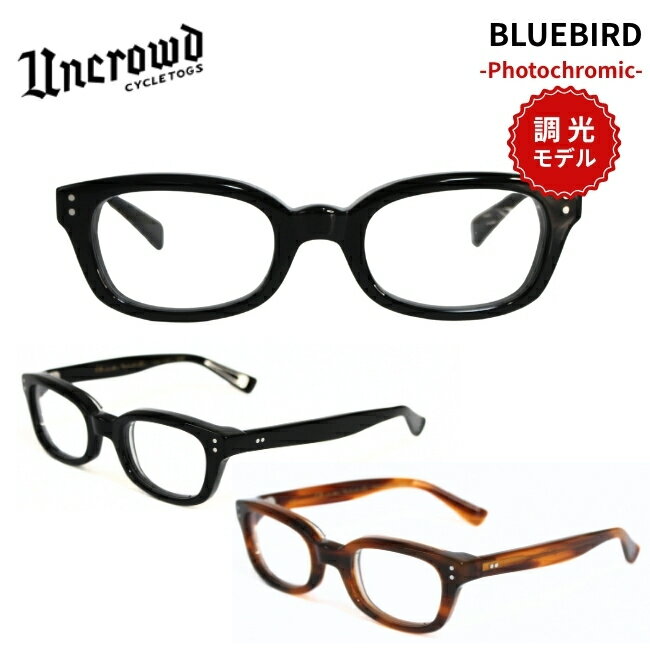乐天商城 - UNCROWD アンクラウド 調光サングラス BLUEBIRD PHOTOCHROMIC ブルーバード 255-63-004 日本製 ウェリントンタイプ UVカット バイカーシェード バイク