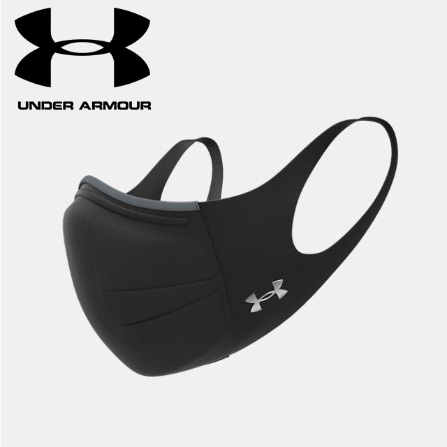 ☆ネコポス アンダーアーマー UNDER ARMOUR UA スポーツマスク フェザーウエイト マスク 洗える 軽量 夏用 UVカット 黒 ブラック 繰り返し使える 通気性 フェイスマスク 小さめ 大きめ 花粉 メンズ レディース 男女兼用 キッズ 子供 スポーツ メーカー 1372228 あす楽対応可