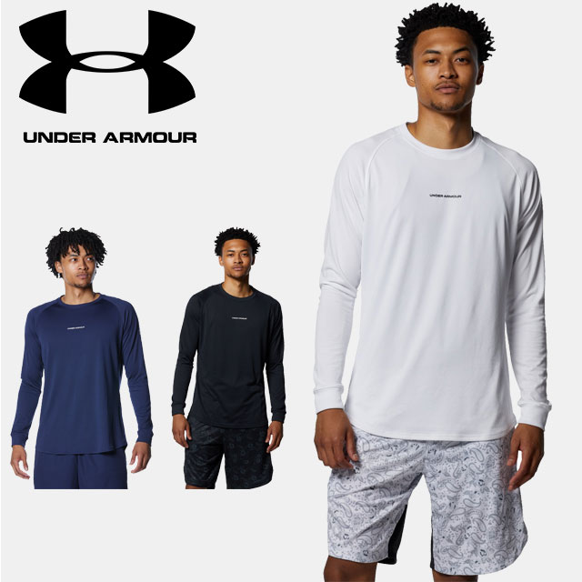 ☆ネコポス アンダーアーマー UNDER ARMOUR UA ロングショット ロングスリーブ Tシャツ 1.5 バスケットボール メンズ 1368856 Tシャツ シャツ 長袖 ロンT トップス カットソー スポーツウェア ロゴ 吸汗速乾 抗菌 防臭 アウトドア 運動 部活 スポーツ ジム あす楽 対応可