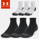 ☆アンダーアーマー ソックス 靴下 UAパフォーマンステック クオーター ソックス 3足セット 1379510 UNDER ARMOUR