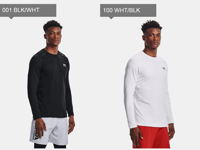 ☆ネコポス アンダーアーマー メンズ インナー ゴルフ 長袖 丸首 UA コールドギア アーマー フィッティド ロングスリーブ クルーネック シャツ 防寒 吸汗速乾 ワンポイントロゴ 暖かさ 快適 トレーニング ランニング ジム 野球 パフォーマンス UNDER ARMOUR 1366068