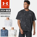 ☆ネコポス アンダーアーマー メンズ Tシャツ 半袖 丸首 UA ヘビーウェイトコットン オーバーサイズ プリント ショートスリーブ シャツ ルーズ やや厚手 吸汗速乾 トレーニング ジム カジュアル ライフスタイル UNDER ARMOUR 1384799 あす楽 対応可