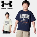 楽天アンダーアーマーヒート☆ネコポス【お買い物マラソン！最大10％OFFクーポン配布中】 アンダーアーマー UNDER ARMOUR UA UAヘビーウェイト コットン グラフィック ショートスリーブTシャツ トレーニング KIDS 1384687 あす楽 対応可