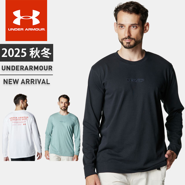 ☆ネコポス アンダーアーマー クリアランス メンズ Tシャツ 長袖 丸首 ロンティー UA ヘビーウエイト ロ..