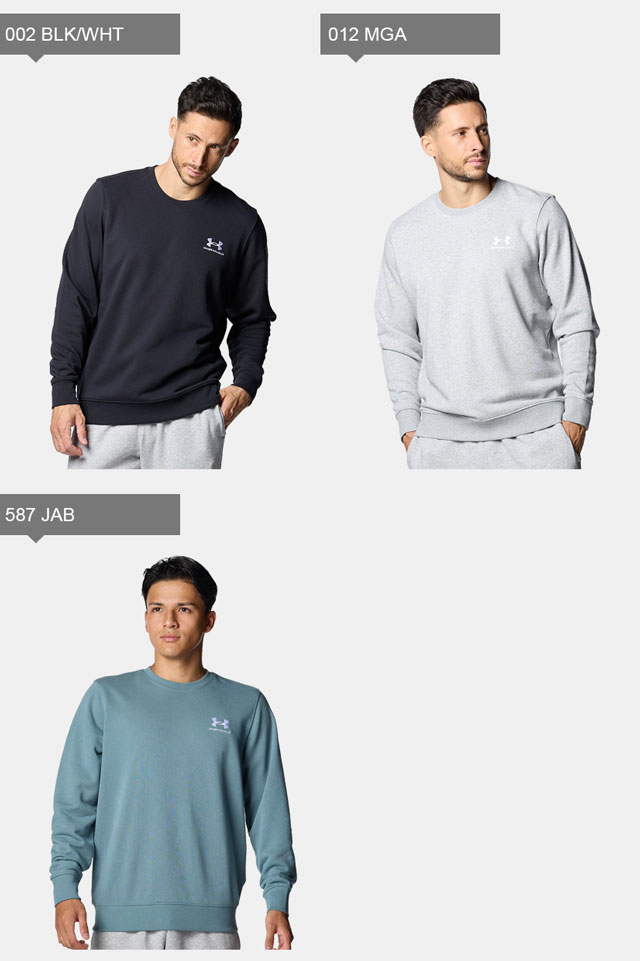 ☆アンダーアーマー メンズ スウェット トレーナー UA エッセンシャルテリー クルー 1384821 スポーツウェア UNDER ARMOUR