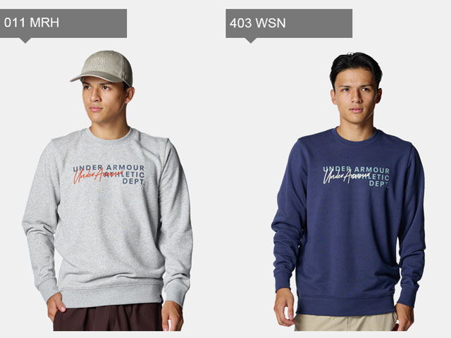 ☆アンダーアーマー メンズ スウェット トレーナー UAエッセンシャル テリー ノベルティ クルー 6007835 スポーツウェア UNDER ARMOUR