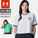 ★ネコポス アンダーアーマー クリアランス レディース Tシャツ 半袖 丸首 UA ヘビーウエイト エンブロイダリー ルーズ コットン やや厚手 快適 オーバー...