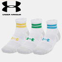 ☆アンダーアーマー UNDER ARMOUR ユニセックス UAパフォーマンステック ノベルティ クオーター ソックス 3足セット Train 靴下 13829...