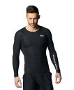 アンダーアーマー 服（父向き） 【40%OFF】公式 アンダーアーマー UNDER ARMOUR メンズ トレーニング ベースレイヤー UA ヒートギア ヒートギアアーマー ロングスリーブシャツ〈ノベルティ〉 アンダーシャツ インナー 長袖 1378352 トップス ロゴ 吸汗速乾 抗菌 防臭 アウトドア 運動 部活 スポーツ ジム