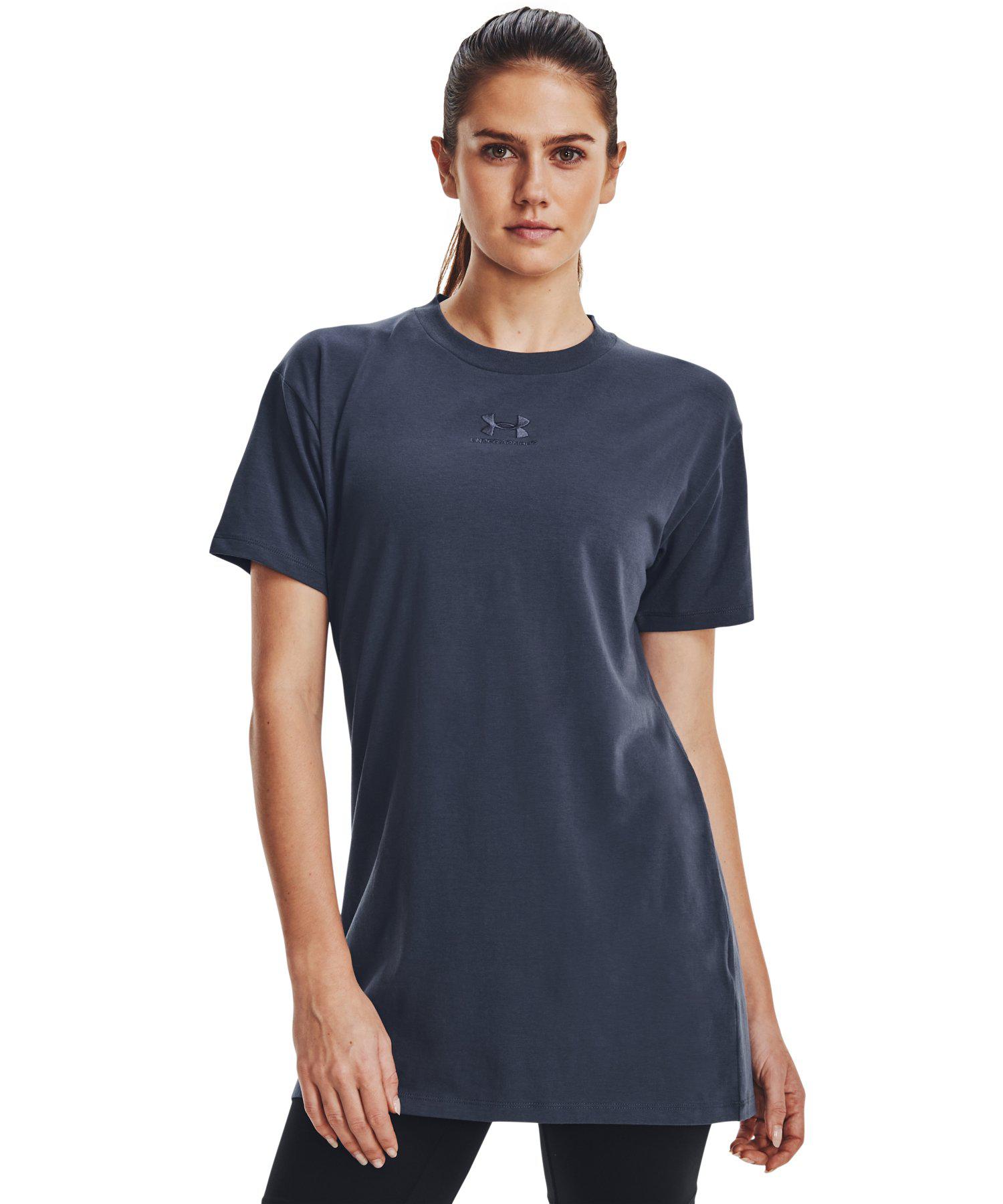 【40 OFF】公式 アンダーアーマー UNDER ARMOUR レディース トレーニング Tシャツ UA コットン ショートスリーブドレス 半袖ウィメンズ1376745 半袖Tシャツ 丈長め 吸汗速乾 綿混 トレーニングウェア スポーツウェア アウトドア フィットネス ジム ウェア