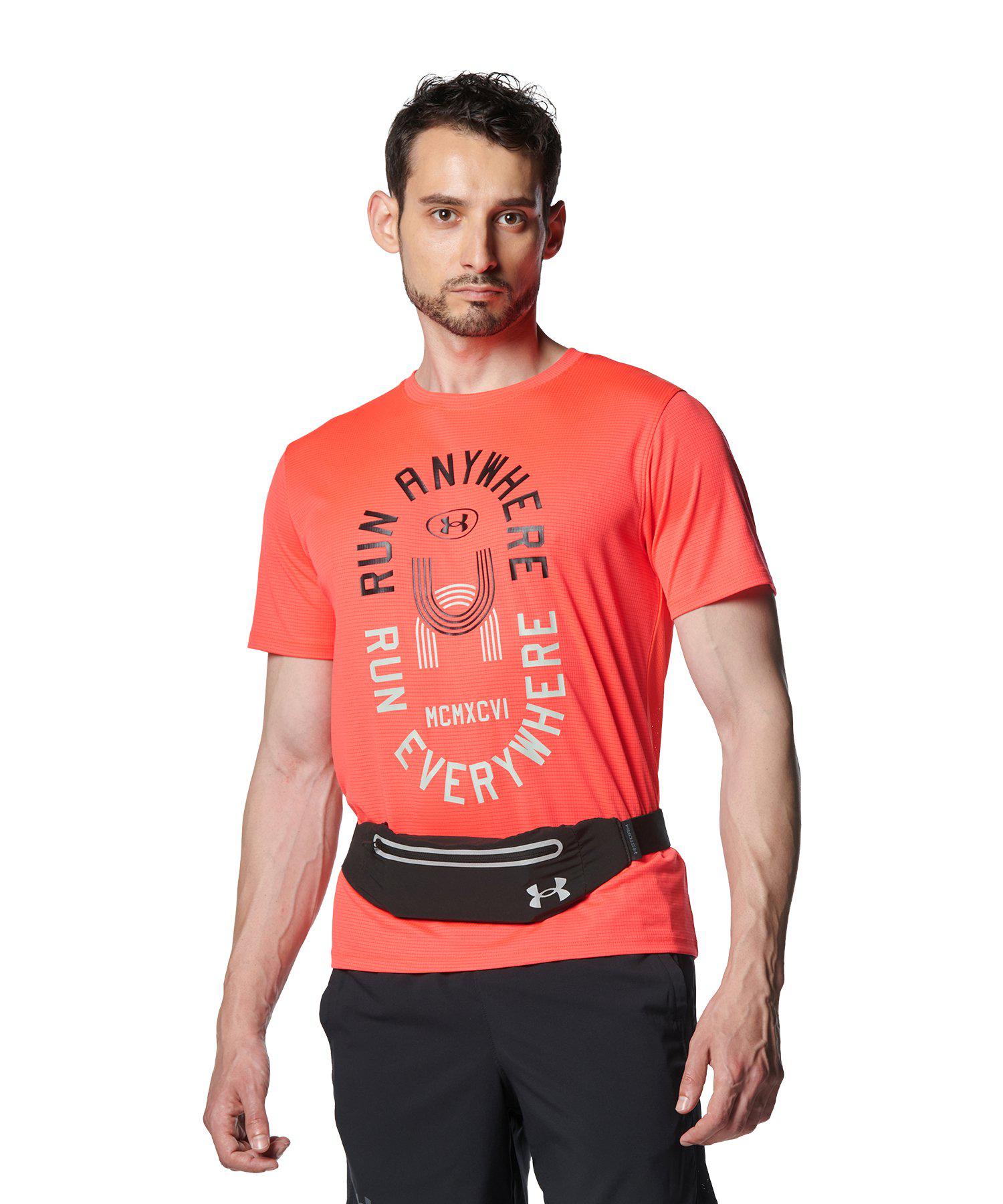 公式 アンダーアーマー UNDER ARMOUR メンズ ランニング Tシャツ UAランエブリウェア ストライド ショートスリーブTシャツ 半袖 陸上 マラソン 1381379 アウトドア スポーツ ジム 運動 部活 吸汗 速乾 メッシュ 通気性 吸汗