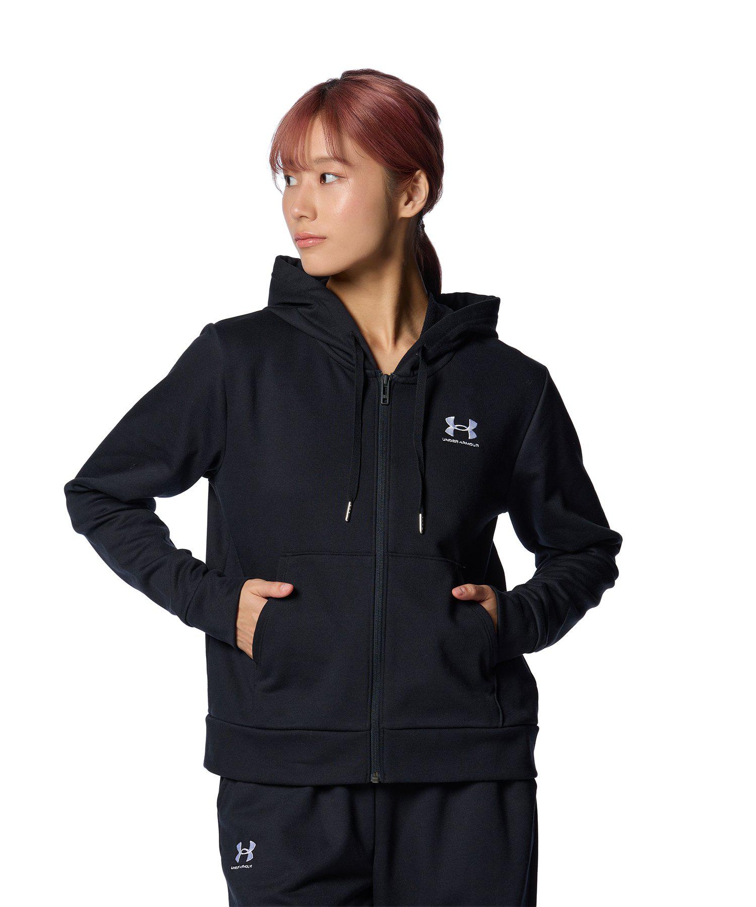 【母の日】【30%OFF】公式 アンダーアーマー UNDER ARMOUR UA UAエッセンシャルテリー フルジップ フーディー（トレーニング/WOMEN） 1384767 パーカー&トレーナー スウェット ウィメンズ レディース ジム 長袖 フード ポケット 軽量 伸縮 速乾 ストレッチ