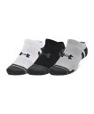 公式 アンダーアーマー UNDER ARMOUR UA UAパフォーマンステック ノーショー ソックス （3足セット）（トレーニング/UNISEX） 1379503 靴下 メンズ ウィメンズ キッズ アウトドア ジム レディース ジュニア 通気性 速乾 防臭 メッシュ