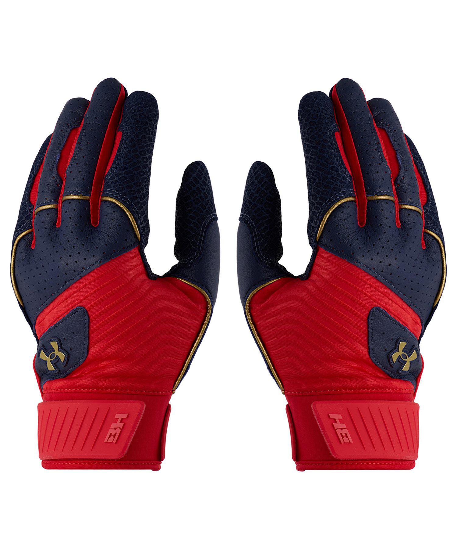 公式 アンダーアーマー UNDER ARMOUR Mens Baseball グローブ・手袋 UAハーパー プロ バッティンググローブ（ベースボール/MEN） 野球 1385423 アウトドア スポーツ ジム 運動 部活 メンズ シープ パンチングレザー フィット 両手用