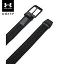 公式 アンダーアーマー UNDER ARMOUR UA メンズ ゴルフ ブレイド ベルト 1361569 ゴルフウェア ゴルフベルト メンズベルト 穴なし ストレッチ フィット 革 バックル ロゴ アウトドア スポーツ ジム 運動 部活 その1