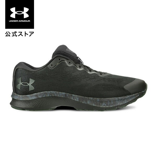 セール価格 公式 アンダーアーマー UNDER ARMOUR UAチャージド バンディット 6 4E ランニング エクストラワイド メンズ 3024722 シューズ ランシュー ランニングシューズ スニーカー ブラック 黒 迷彩 グリーン 緑 軽量 幅広 マラソン ジョギング 陸上 部活 スポーツ 運動靴