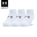 公式 アンダーアーマー UNDER ARMOUR UAトレーニング コットン ノーショー 3足セット トレーニング メンズ 1359221