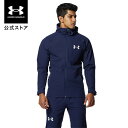 【アウトレット】公式 アンダーアーマー UNDER ARMOUR UA ブラッシュ ウーブン ジャケット トレーニング メンズ 1368953 アウター アウトドア スポーツ ジム 運動 部活 長袖 フルジップ フード 裏起毛 マジックテープ 調節可能 撥水 ドライ ストレッチ