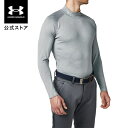 公式 アンダーアーマー UNDER ARMOUR UA コールドギア フィッティド ロングスリーブ モック ゴルフ メンズ 1327516 ベースレイヤー インナー アンダーシャツ アンダーウェア 長袖 トップス スポーツウェア ゴルフウェア ロゴ 防寒 ジム