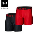 ボクサーパンツ メンズ（3000円程度） 【30%OFF】公式 アンダーアーマー UNDER ARMOUR UA メンズ トレーニング テック 6インチ アンダーウェア 2枚セット 1358556 ボクサージョック ボクサーパンツ 下着 インナー ロゴ 吸汗速乾 抗菌 防臭 通気性 メッシュ シームレス スポーツ ジム 運動 部活