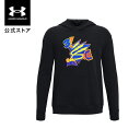 セール価格 公式 アンダーアーマー UNDER ARMOUR UA キッズ ボーイズ バスケットボール パーカー カリー ロングスリーブ フーディー 〈ビッグスプラッシュ〉 1374304 長袖 トップス トレーニング ジュニア 子供服 フリース ロゴ ポケット 吸汗速乾 運動 部活 スポーツ ジム