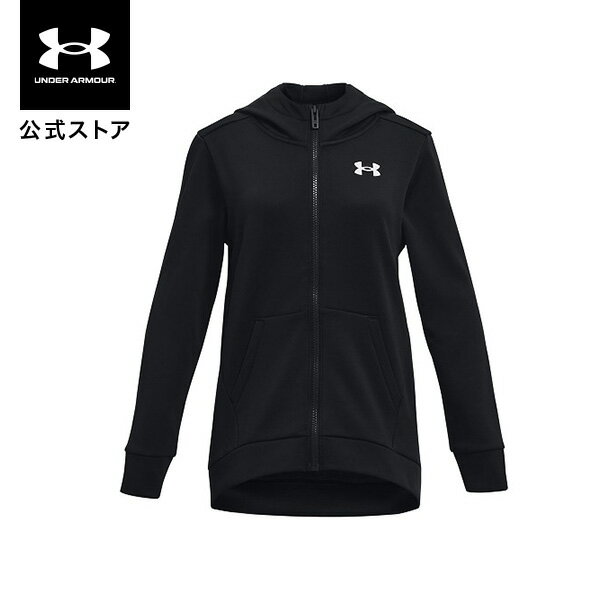 【40%OFF】公式 アンダーアーマー UNDER ARMOUR UA キッズ ガールズ トレーニング パーカー アーマーフリース フルジップ フーディー 1373139 裏起毛 スウェット ジップアップ 長袖 ジュニア 子供服 ロゴ ポケット スポーツ ジム 運動 部活