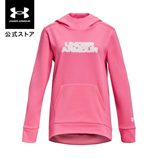 【50%OFF】公式 アンダーアーマー UNDER ARMOUR UA キッズ ガールズ トレーニング パーカー アーマーフリース ブランド フーディー 1373137 裏起毛 スウェット 長袖 トップス プルオーバー ジュニア 子供服 ロゴ ポケット スポーツ ジム 運動 部活