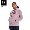 【母の日】【アウトレット】公式 アンダーアーマー UNDER ARMOUR UA ライバルフリース ロゴ フーディー トレーニング レディース 1356318 フリース 起毛 長袖 トップス パーカー プルオーバー 裏起毛 ロゴ ポケット アウトドア スポーツ ジム 運動 部活