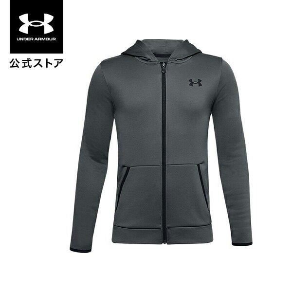 【アウトレット】公式 アンダーアーマー UNDER ARMOUR UA アーマーフリース フルジップ トレーニング キッズ 1357605 フリース 起毛 長袖 トップス ジップアップ パーカー ジュニア 子供服 ロゴ ポケット 軽量 通気性 吸汗速乾 アウトドア スポーツ ジム 運動 部活 1