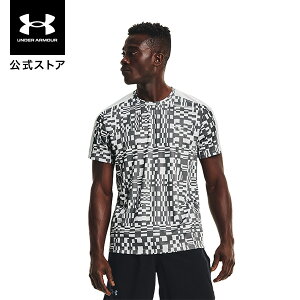 セール価格 公式 アンダーアーマー UNDER ARMOUR UA スピードストライド プリント ショートスリーブ ランニング メンズ 1364932 Tシャツ シャツ 半袖 トップス カットソー ランニングウェア 総柄 ロゴ 吸汗速乾 抗菌 防臭 メッシュ リフレクター 運動 部活