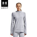 【母の日】【アウトレット】公式 アンダーアーマー UNDER ARMOUR UA コールドギア インフラレッド1/2ジップ トレーニング レディース 1368028 ベースレイヤー インナー アンダーシャツ 長袖 ジップアップ ハーフジップ フーディー ポケット サムホール リフレクター