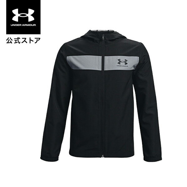 セール価格 公式 アンダーアーマー UNDER ARMOUR UA キッズ トレーニング スポーツスタイル ウインドブレーカー 1370183 アウター 上 長袖 フード付き ジップアップ 撥水 ジュニア 子供 子供服 スポーツウェア アウトドア ランニング ジョギング スポーツ ウェア 運動 部活